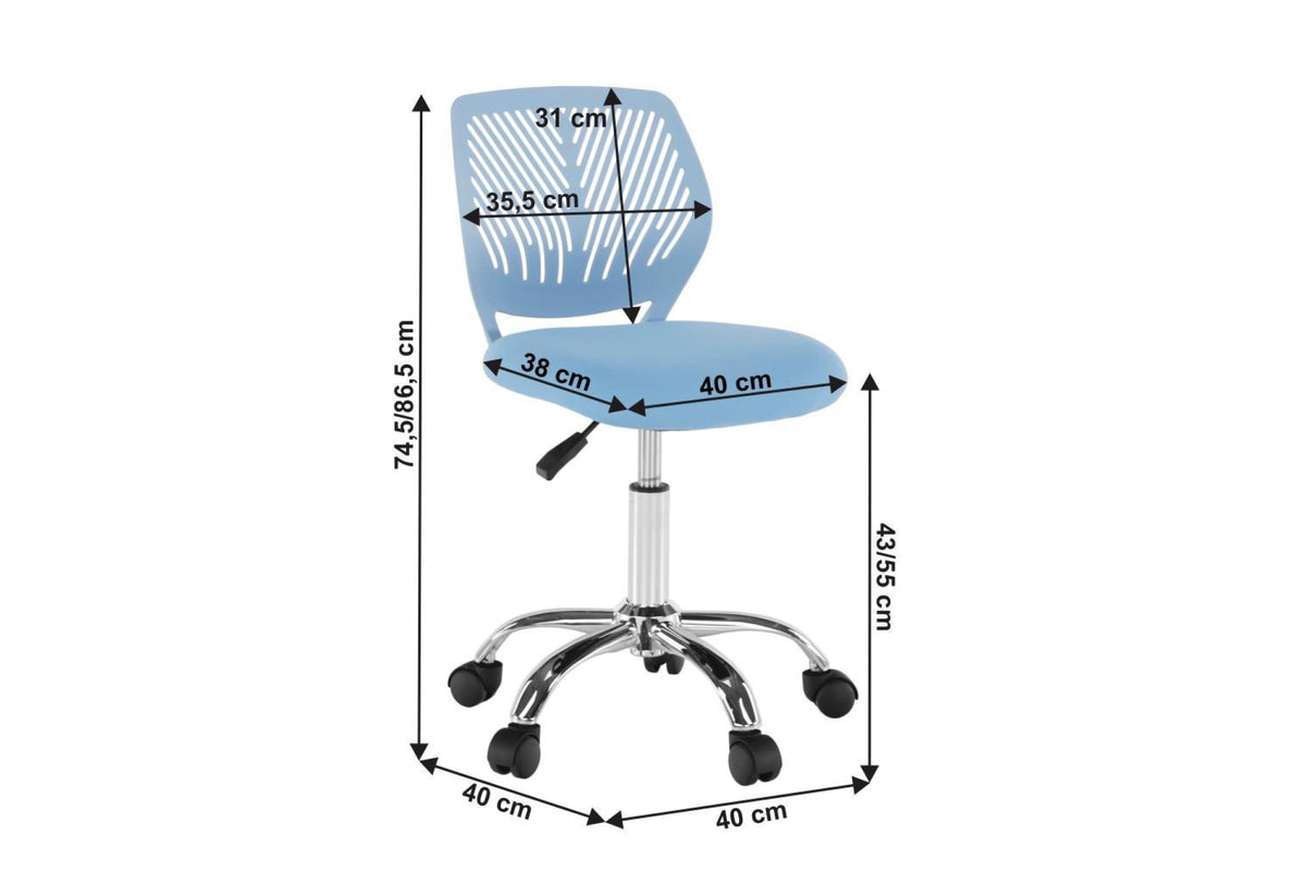 Irodai szék - SELVA kék ökobőr irodai szék