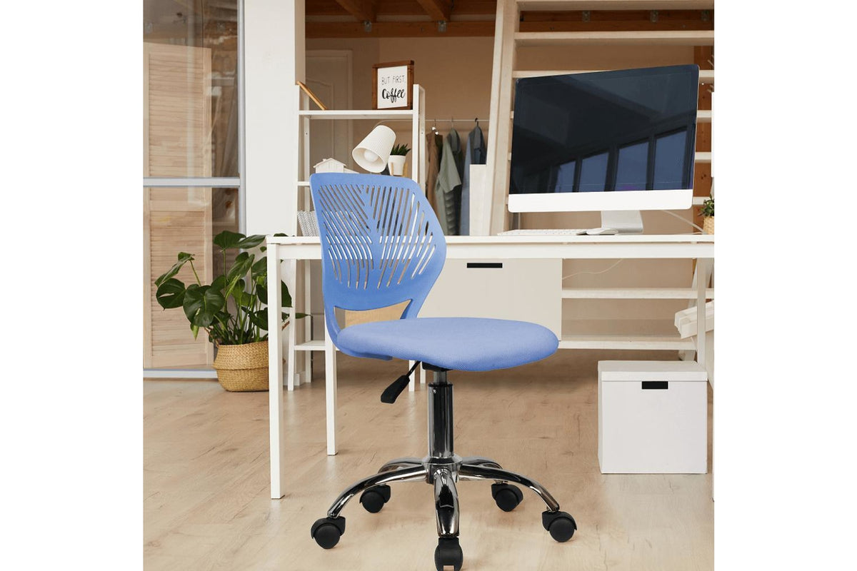 Irodai szék - SELVA kék ökobőr irodai szék