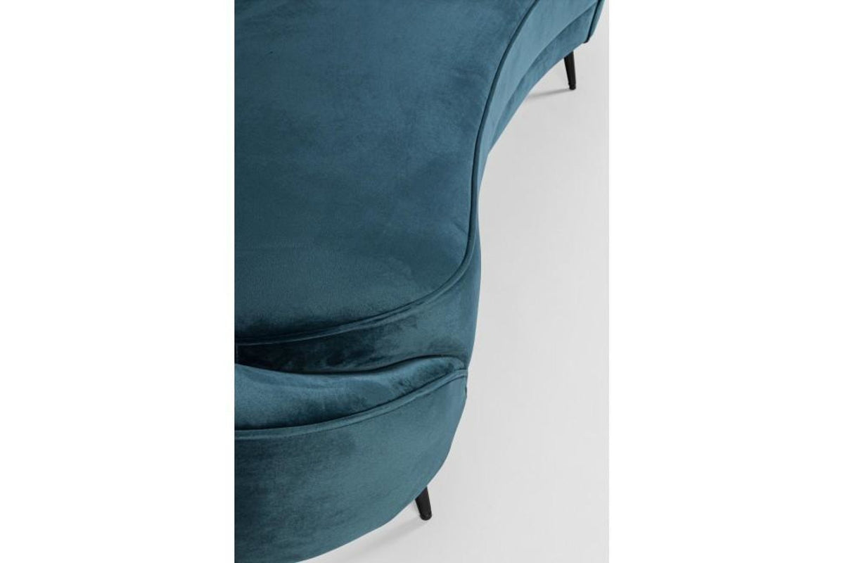 Kanapé - SERAPHIN kék bársony kanapé
