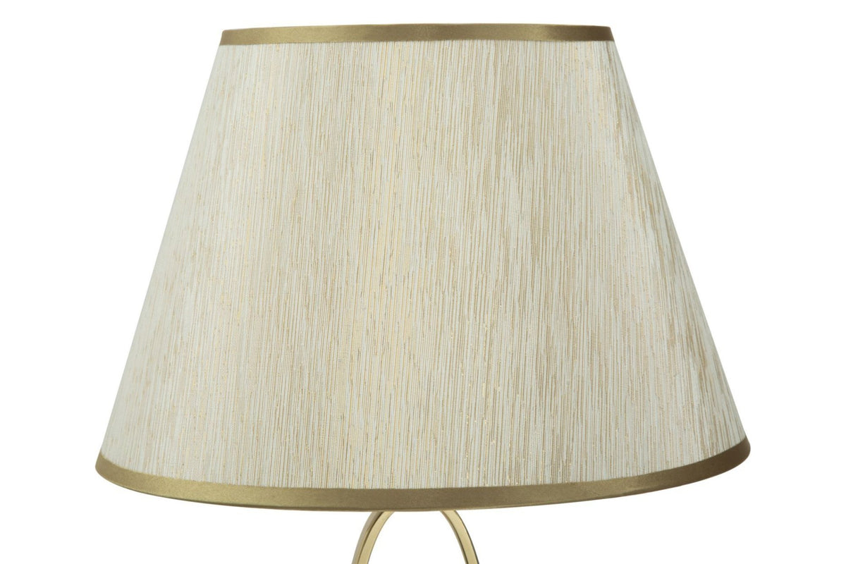 Asztali lámpa - SHINY CIRCLE fehér és arany vas asztali lámpa