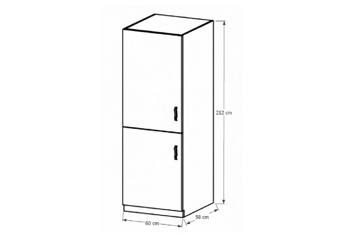 Hűtőgép szekrény - SICILIA fehér mdf hűtőgép szekrény balos