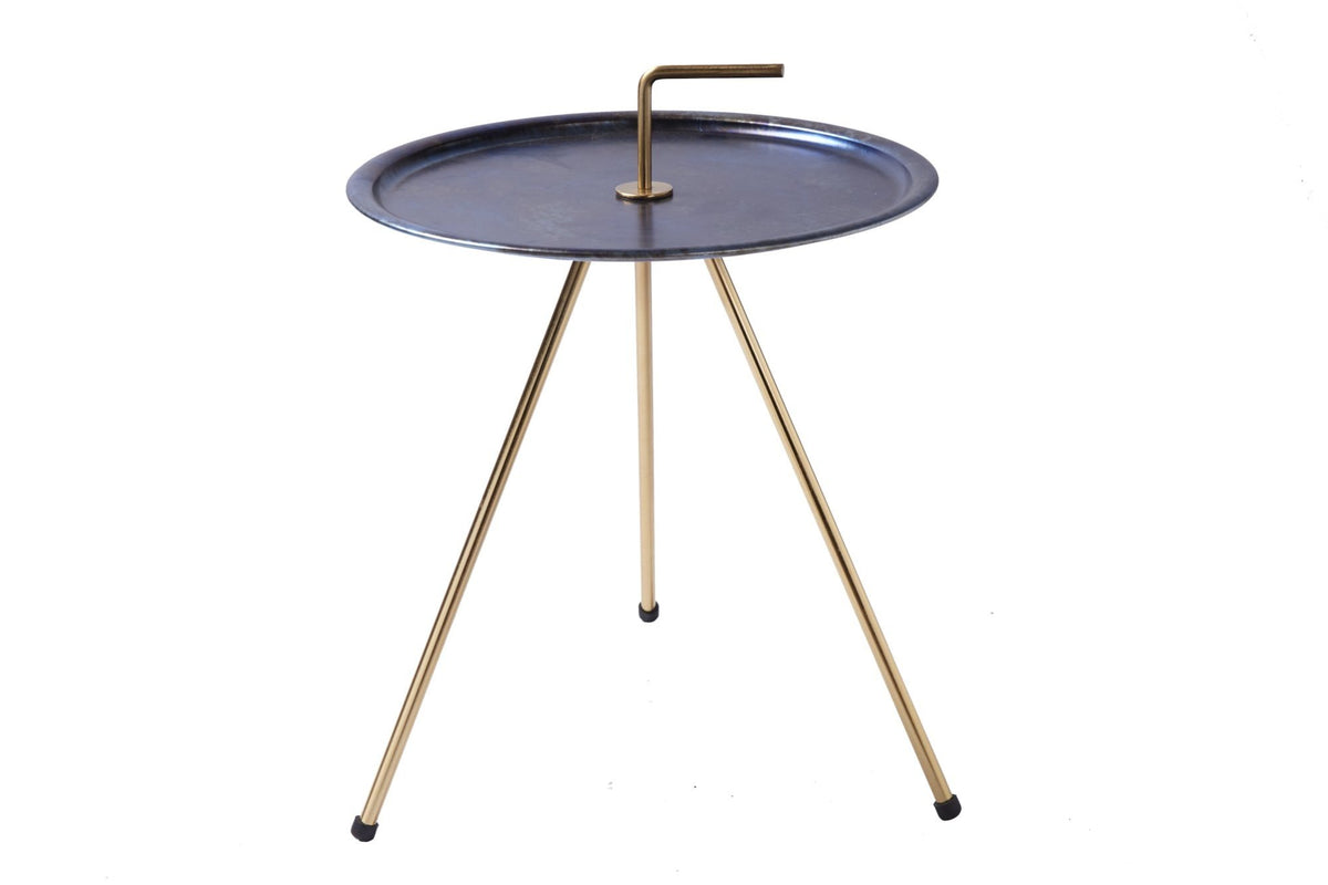 Lerakóasztal - SIMPLY CLEVER kék és arany lerakóasztal 42cm