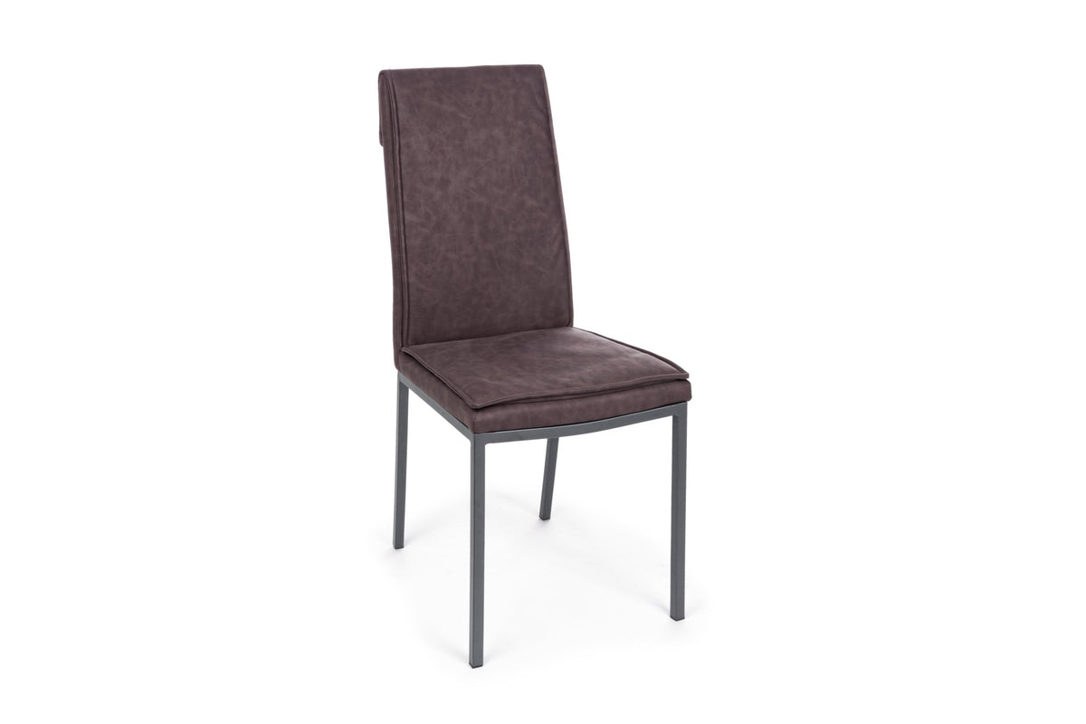 Szék - SOFIE sötétbarna műbőr szék