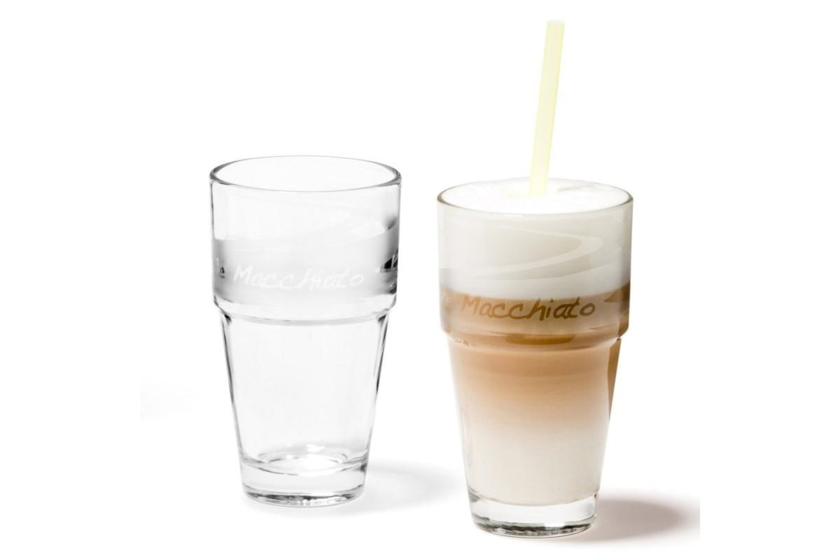 Latte pohár - SOLO pohár szett 2részes latte macchiatós szatin - Leonardo