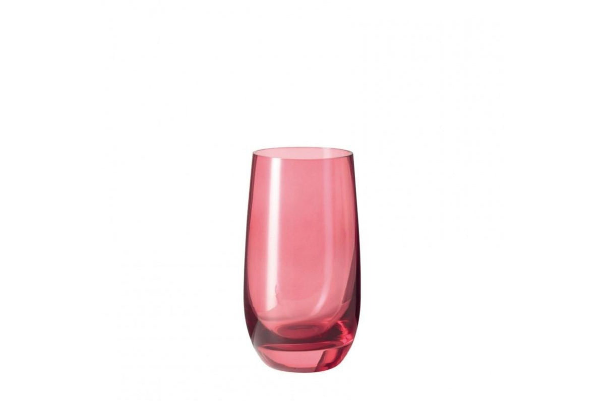 Vizespohár - SORA pohár üdítős 390ml piros - Leonardo