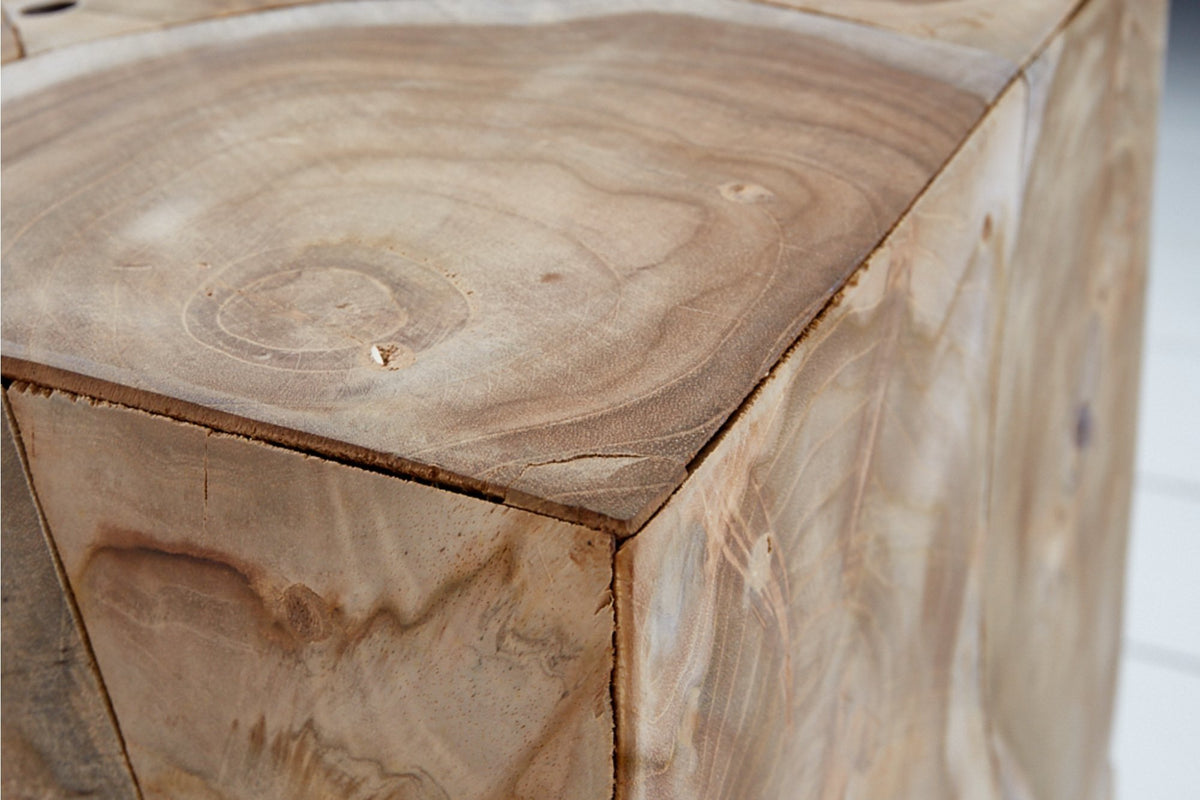 Lerakóasztal - SQUARE barna tikfa lerakóasztal 30cm