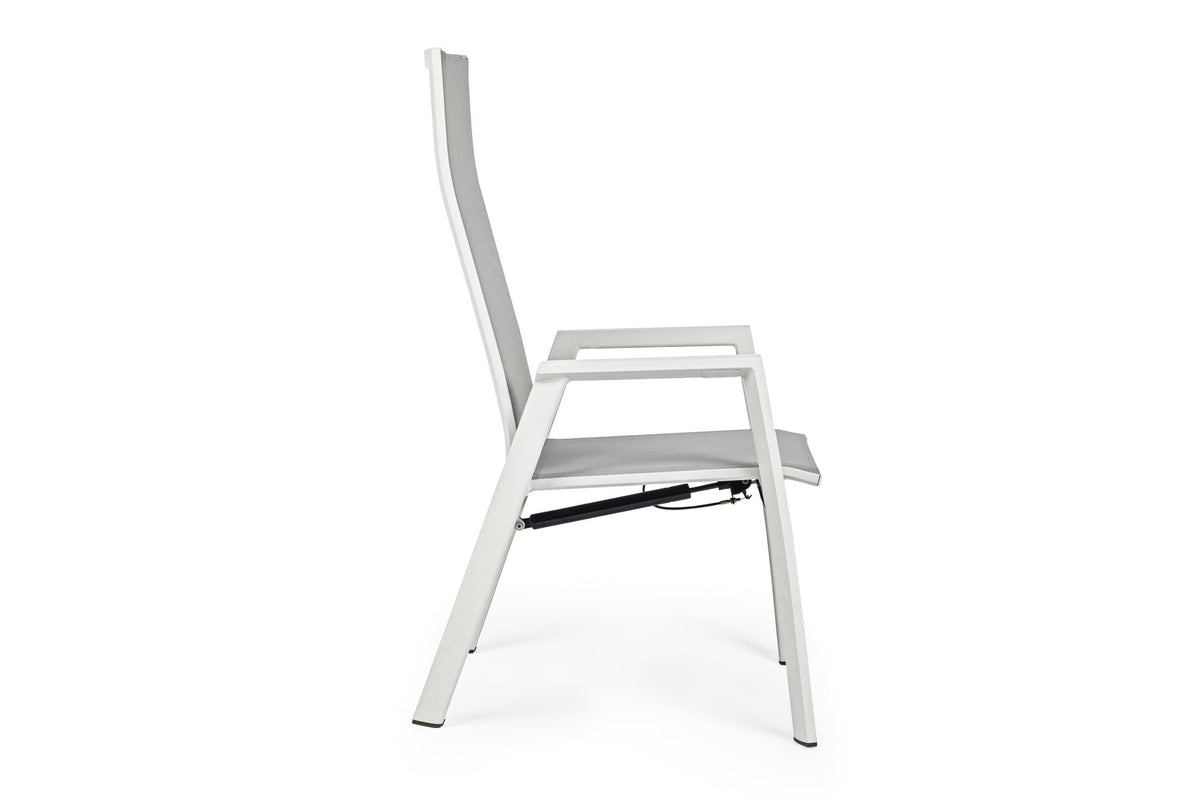 Kerti szék - STEVEN szürke alumínium kerti szék