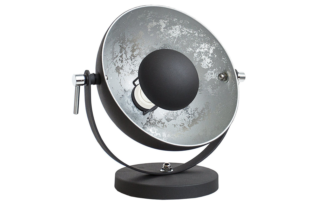 Asztali lámpa - STUDIO fekete és ezüst asztali lámpa 40cm