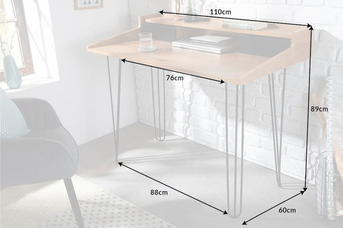 Íróasztal - STUDIO II barna mdf íróasztal 110cm