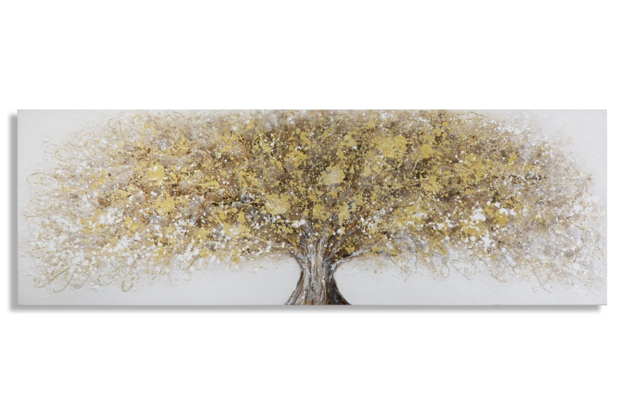 Festmény - SUPER TREE II arany és barna vászon festmény