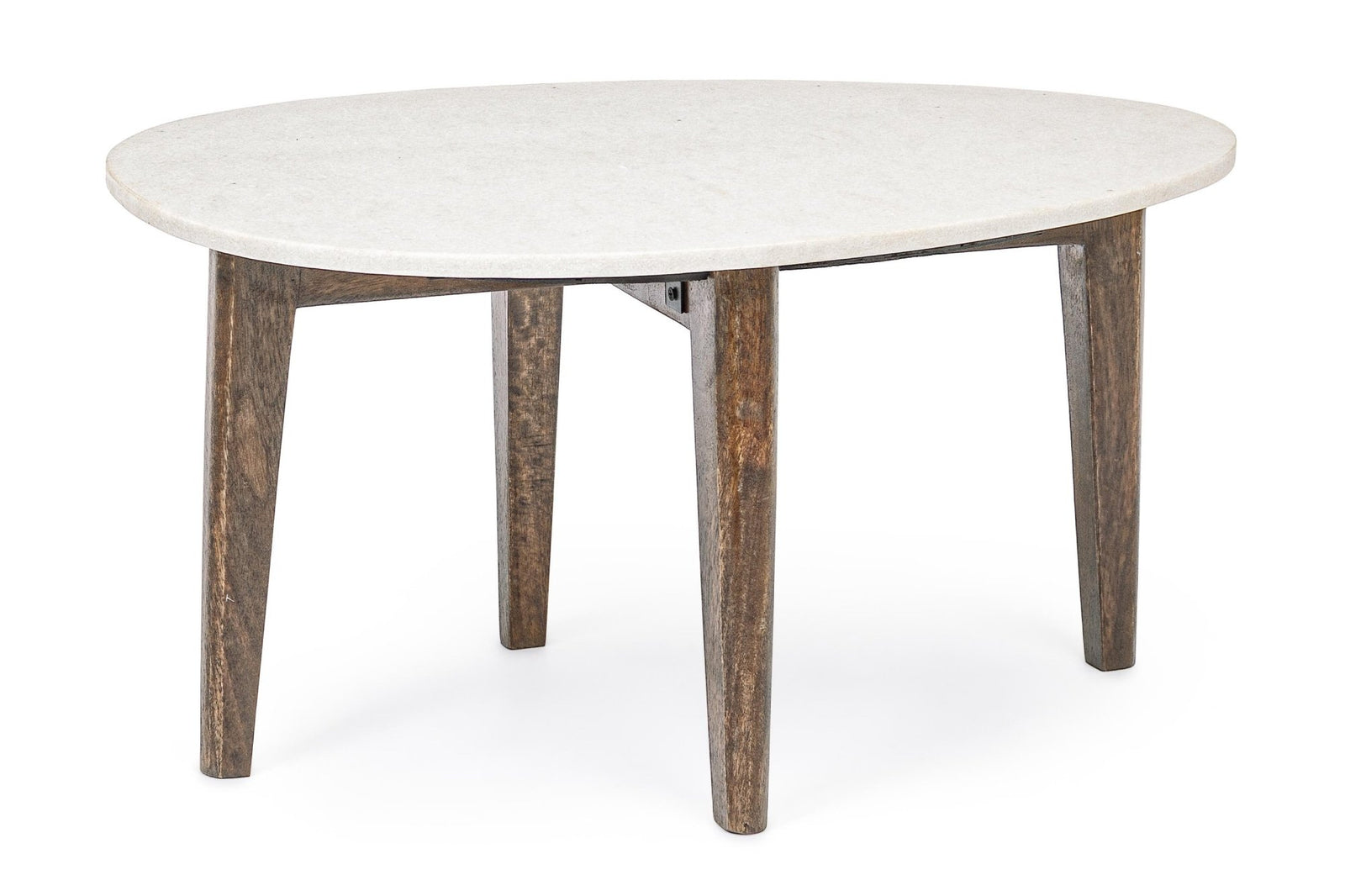 Dohányzóasztal - SYLVESTER márvány ovális dohányzóasztal 70x50