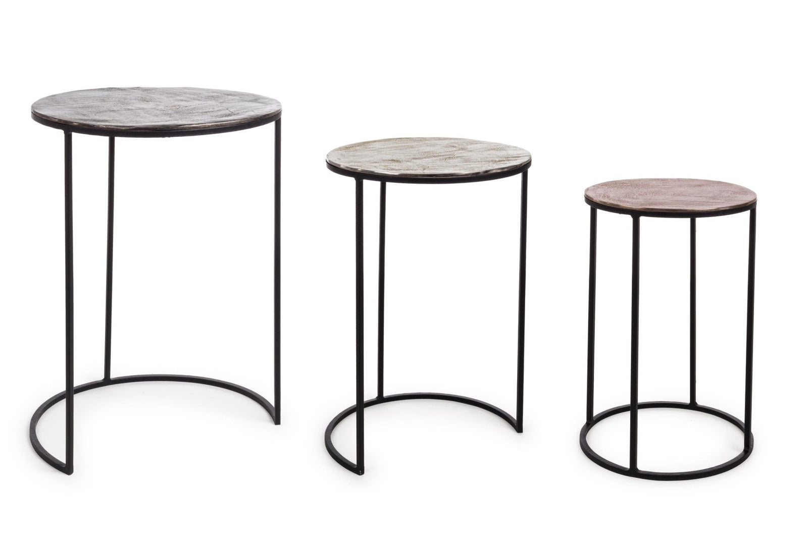 Dohányzóasztal - TAHIR 3 részes kerek dohányzóasztal V1