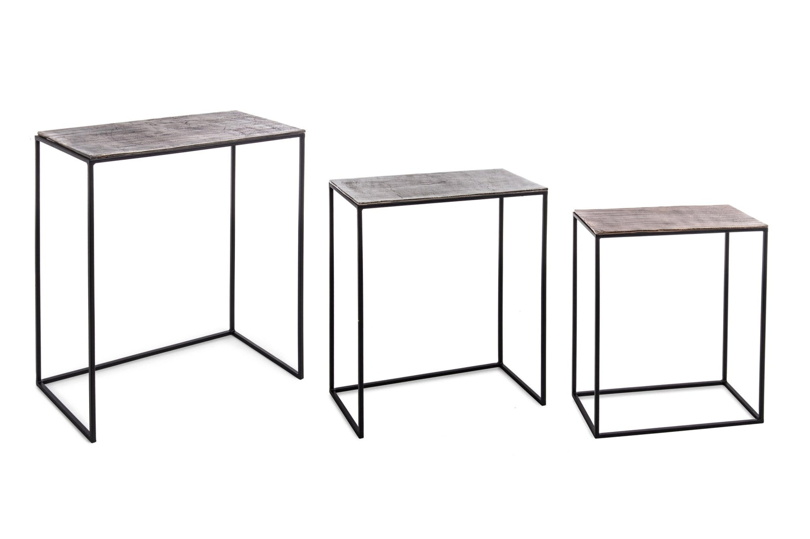 Dohányzóasztal - TAHIR 3 részes négyszögletes dohányzóasztal