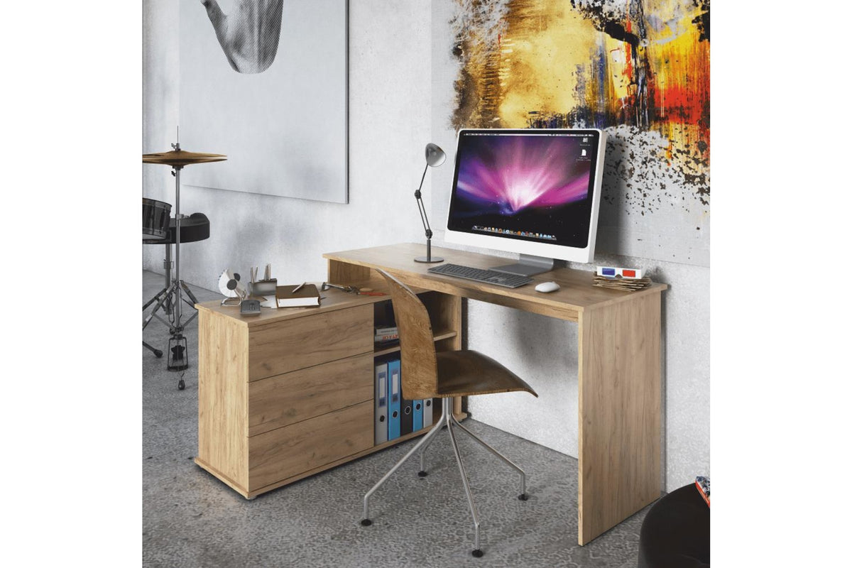 Íróasztal - TERINO barna mdf íróasztal