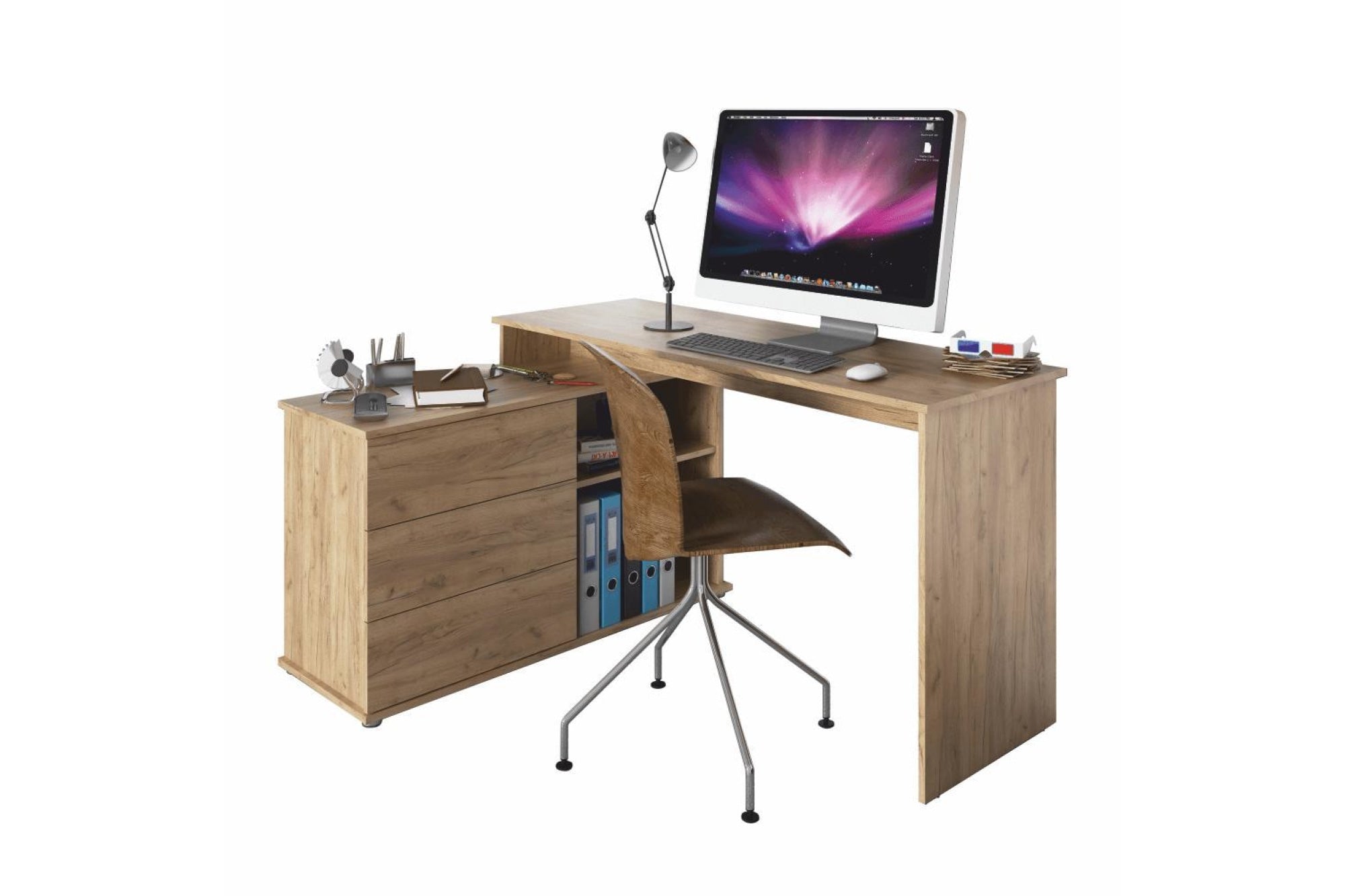 Íróasztal - TERINO barna mdf íróasztal