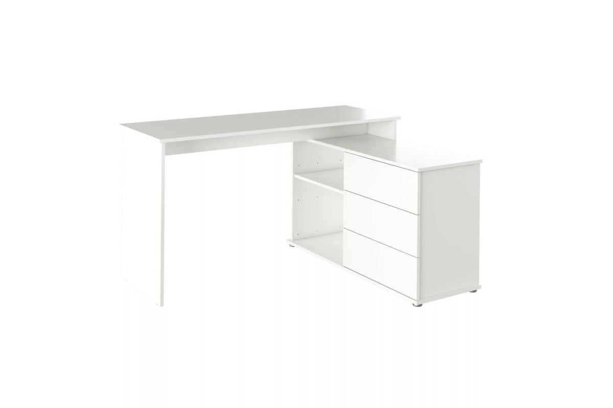 Íróasztal - TERINO fehér mdf íróasztal
