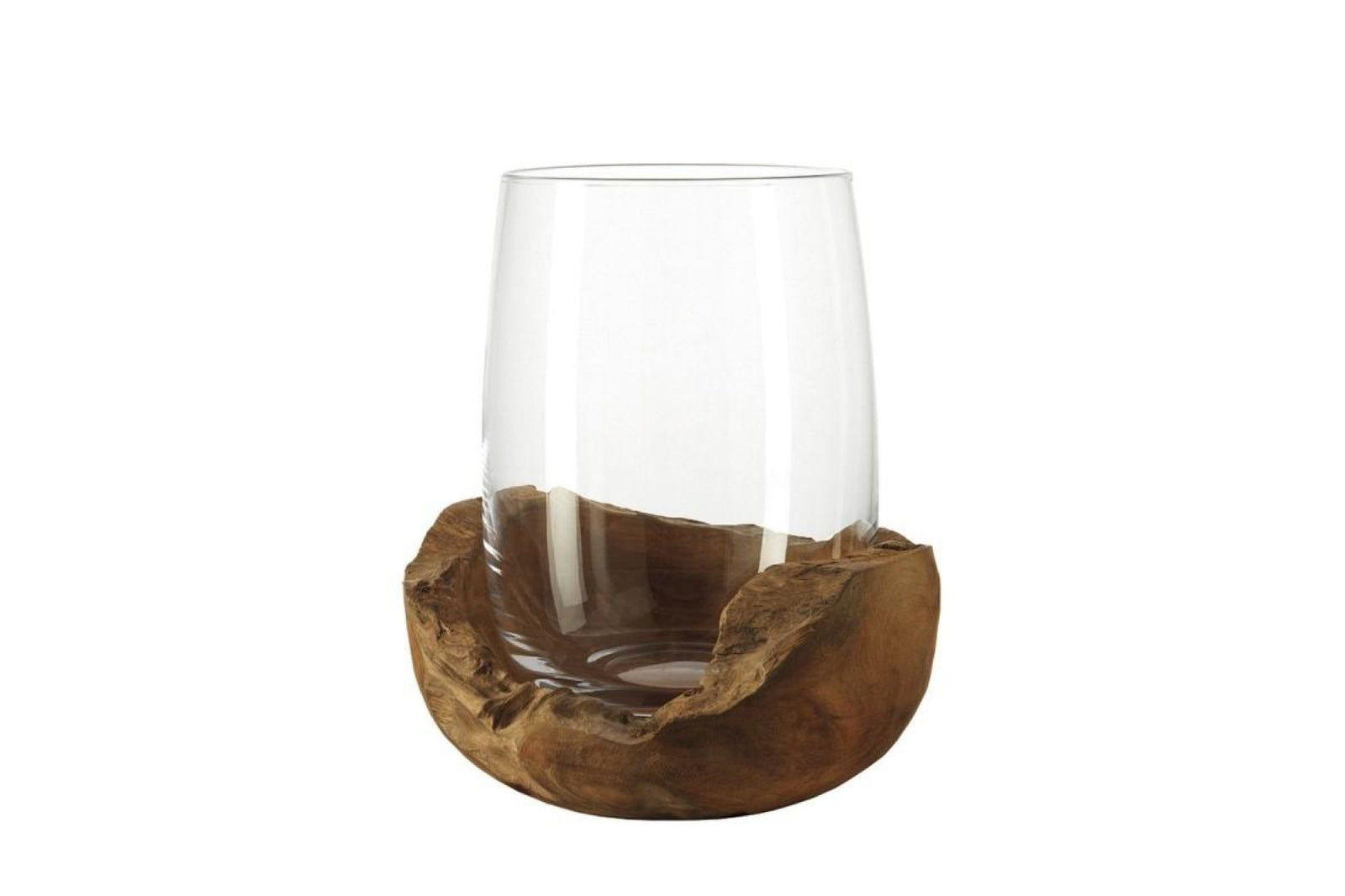 Viharlámpa - TERRA viharlámpa 27cm teakfa alapon - Leonardo