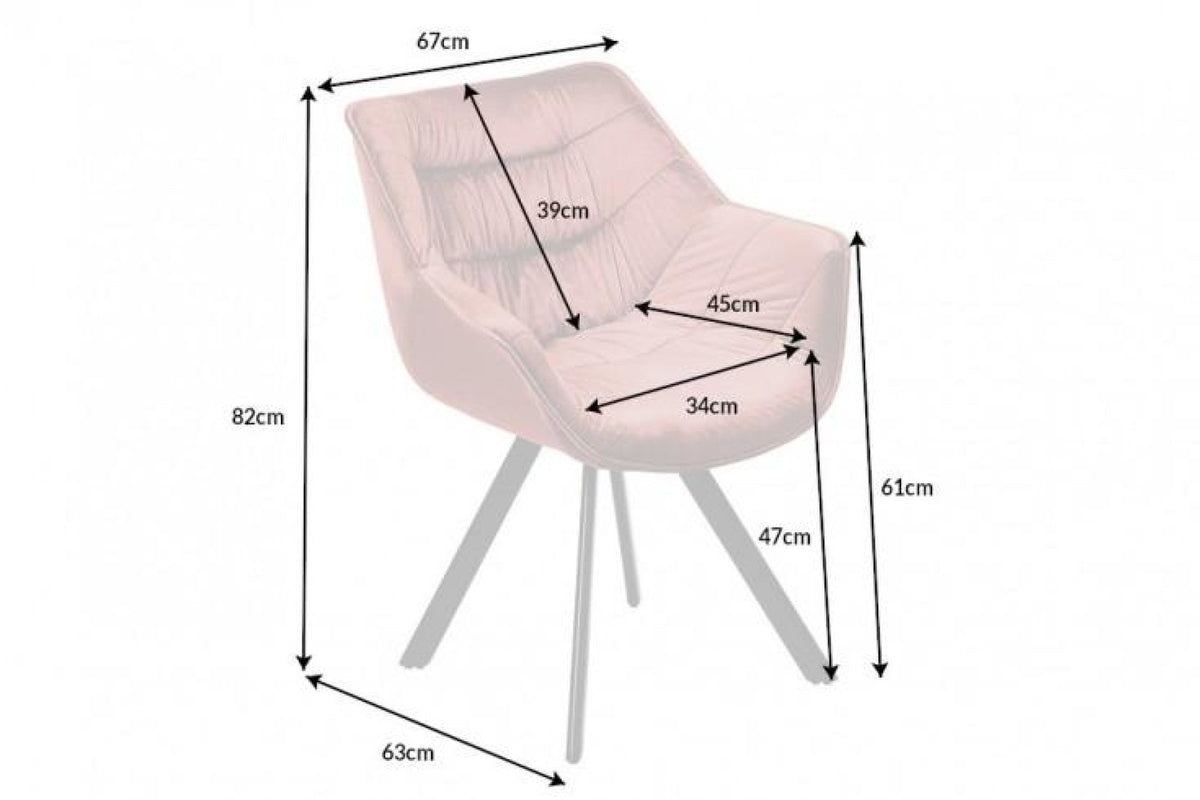 Szék - THE DUTCH rózsaszín bársony szék