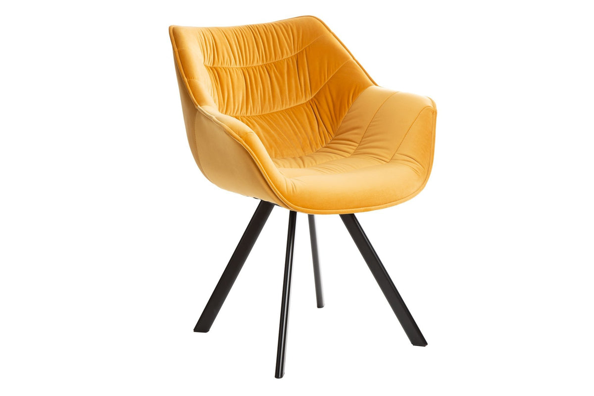 Szék - THE DUTCH sárga bársony szék
