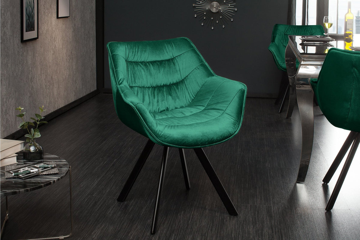 Szék - THE DUTCH zöld bársony szék