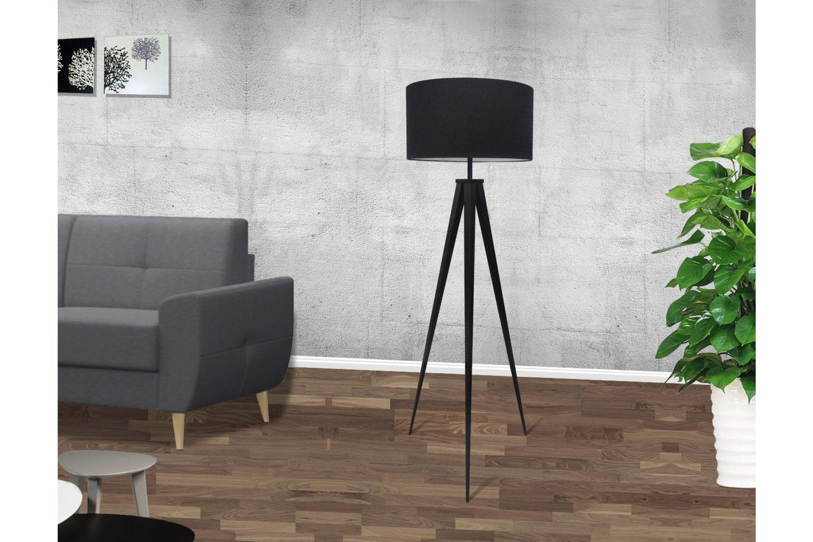 Állólámpa - TRIPOD fekete állólámpa