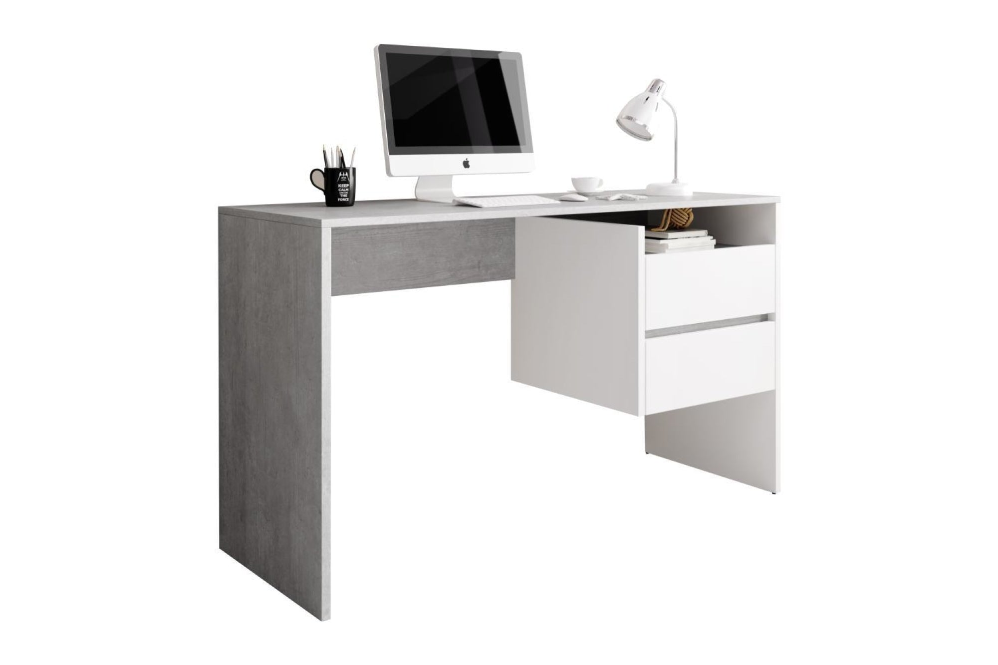 Íróasztal - TULIO fehér mdf íróasztal