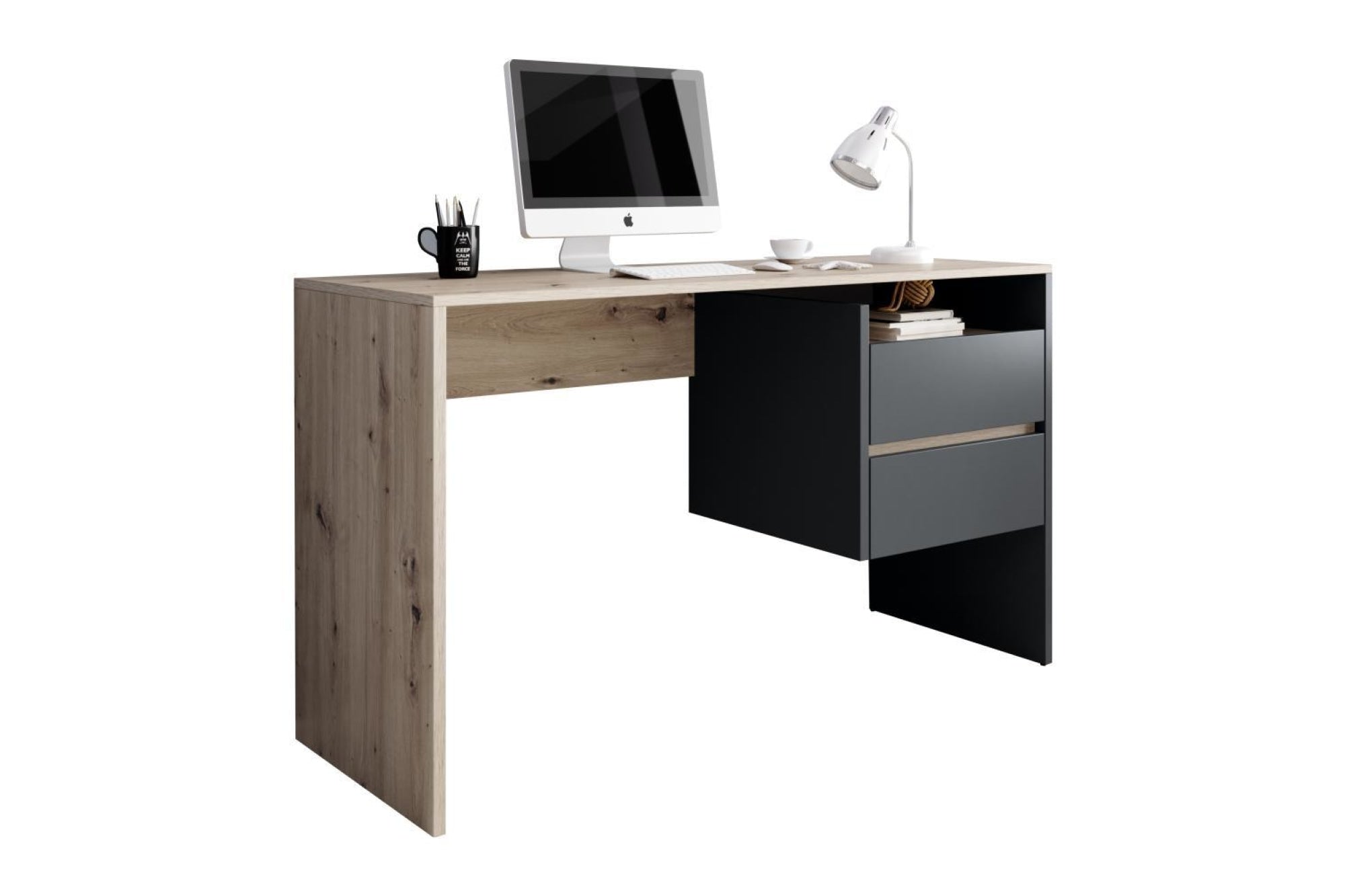 Íróasztal - TULIO szürke mdf íróasztal