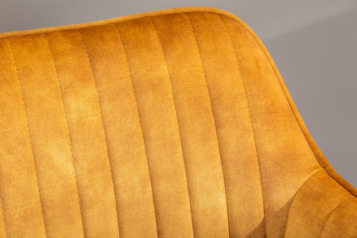 Irodai szék - TURIN sárga bársony irodai szék