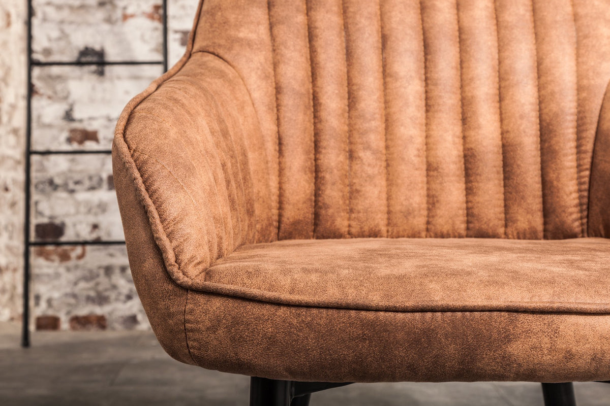 Szék - TURIN vintage világosbarna karfás szék