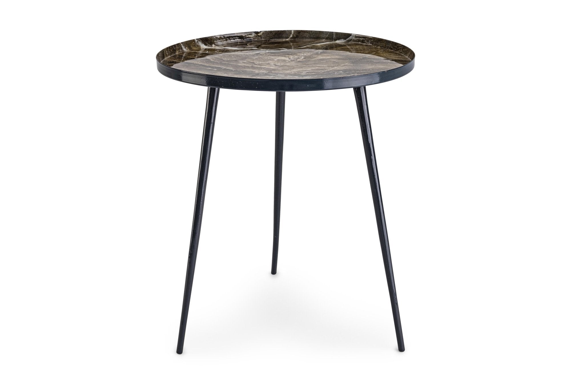 Lerakóasztal - VALLIKA barna acél lerakóasztal