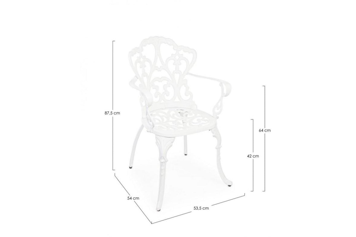 Kerti szék - VICTORIA fehér alumínium kerti szék