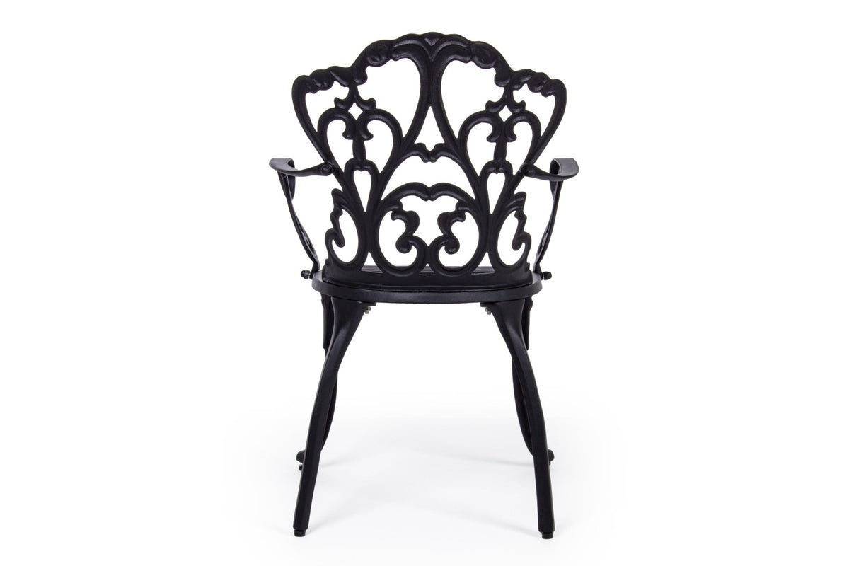 Kerti szék - VICTORIA fekete alumínium kerti szék
