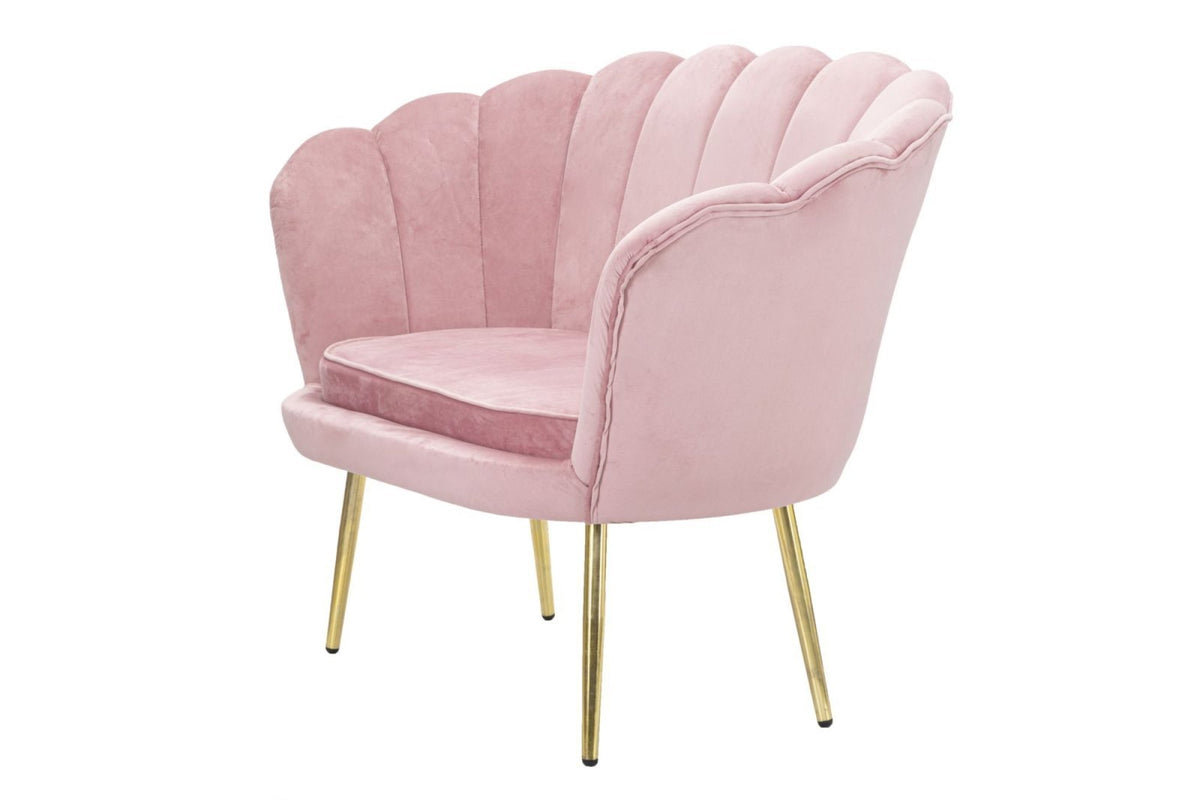 Kanapé - VIENNA rózsaszín és arany bársony kanapé