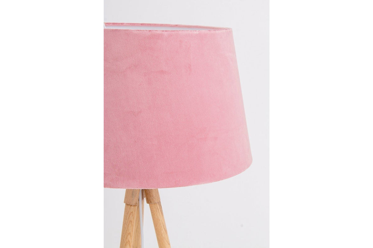 Állólámpa - WALLAS rózsaszín szövet állólámpa