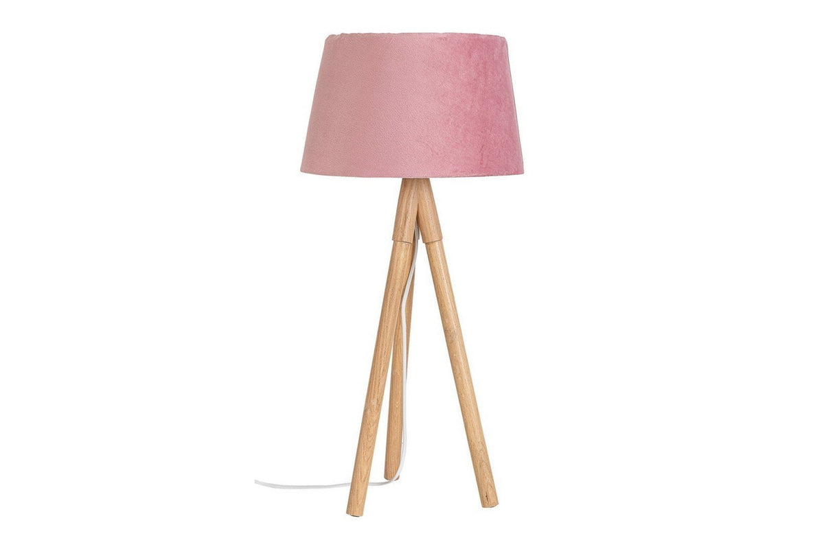 Asztali lámpa - WALLAS rózsaszín szövet asztali lámpa