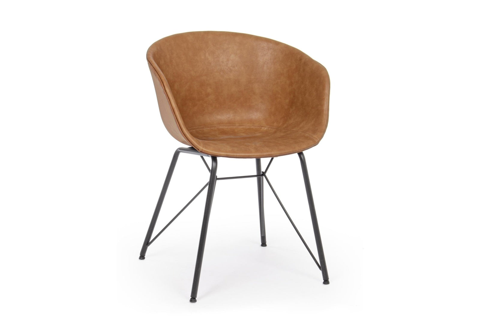 Szék - WARHOL barna vintage műbőr szék