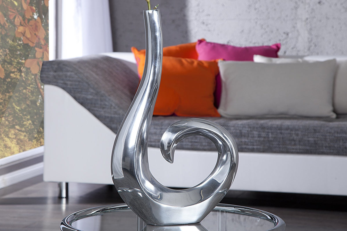 Váza - WAVE ezüst váza 50cm