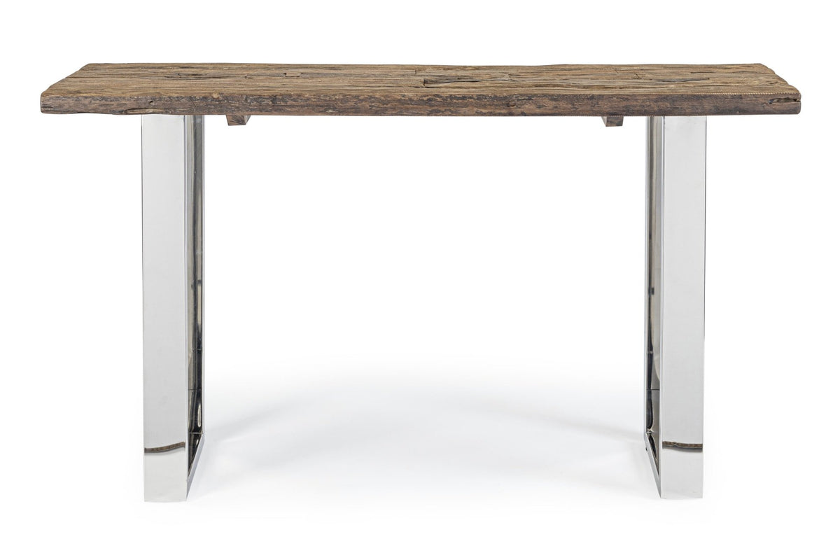 Konzolasztal - WINCHESTER barna újrahasznosított fa konzolasztal