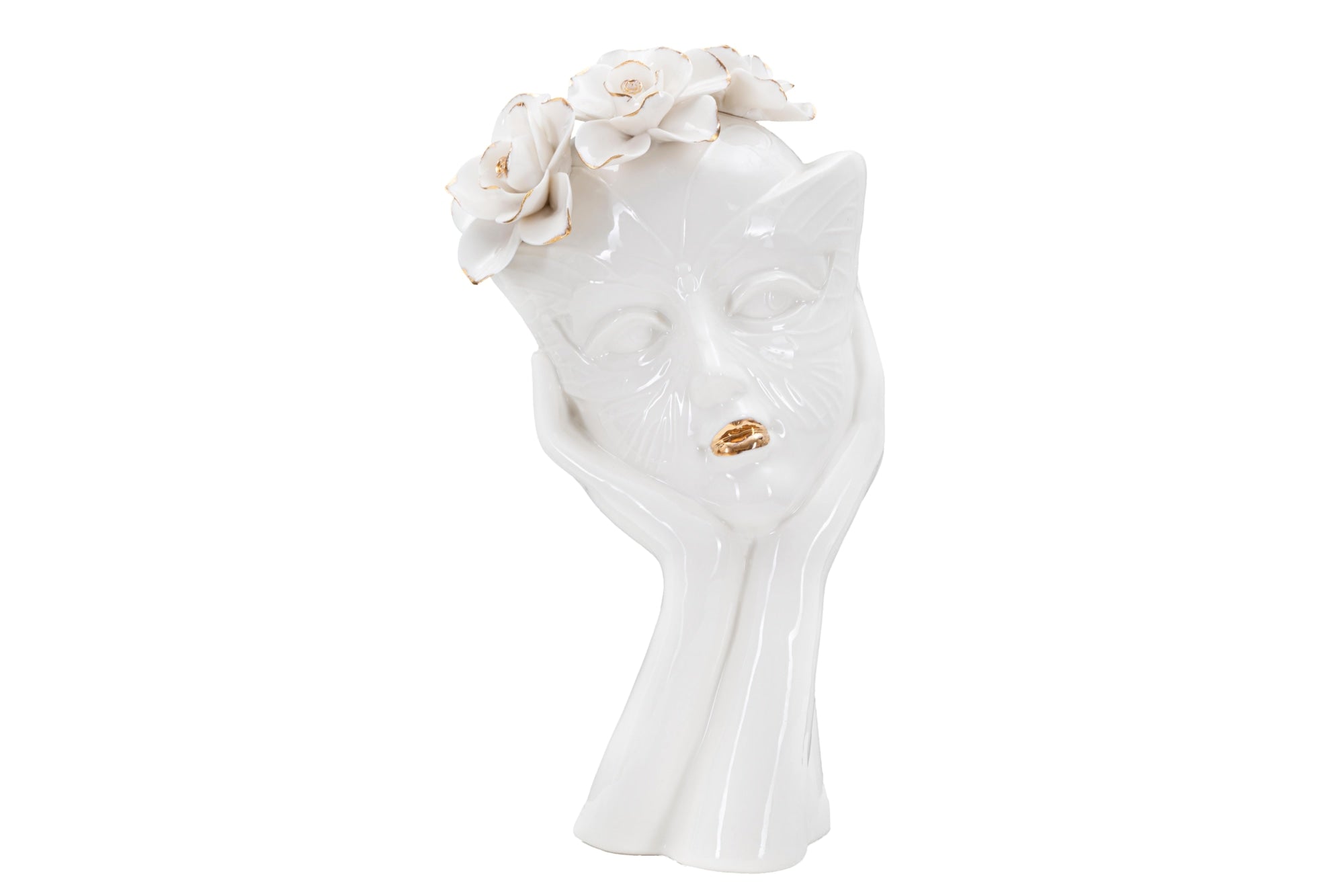 Váza - WOMAN fehér műgyanta váza