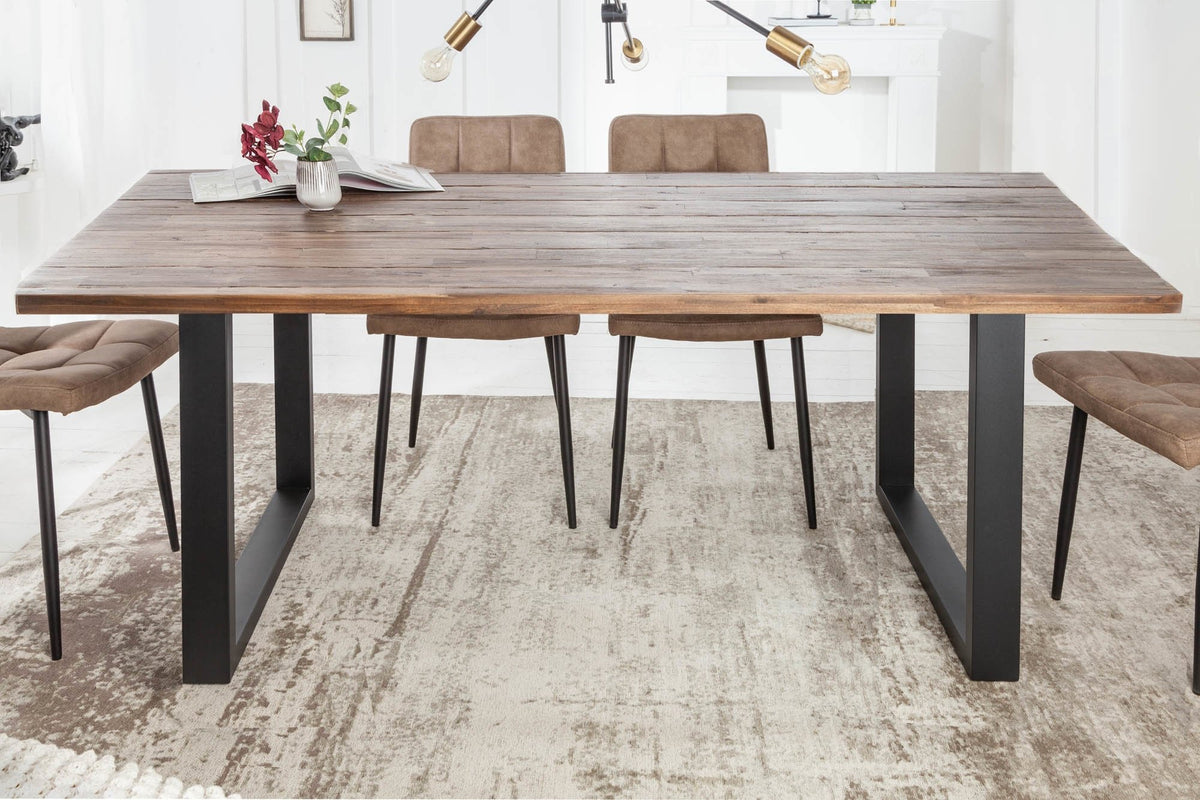 Étkezőasztal - WOTAN II barna akácfa étkezőasztal 180cm